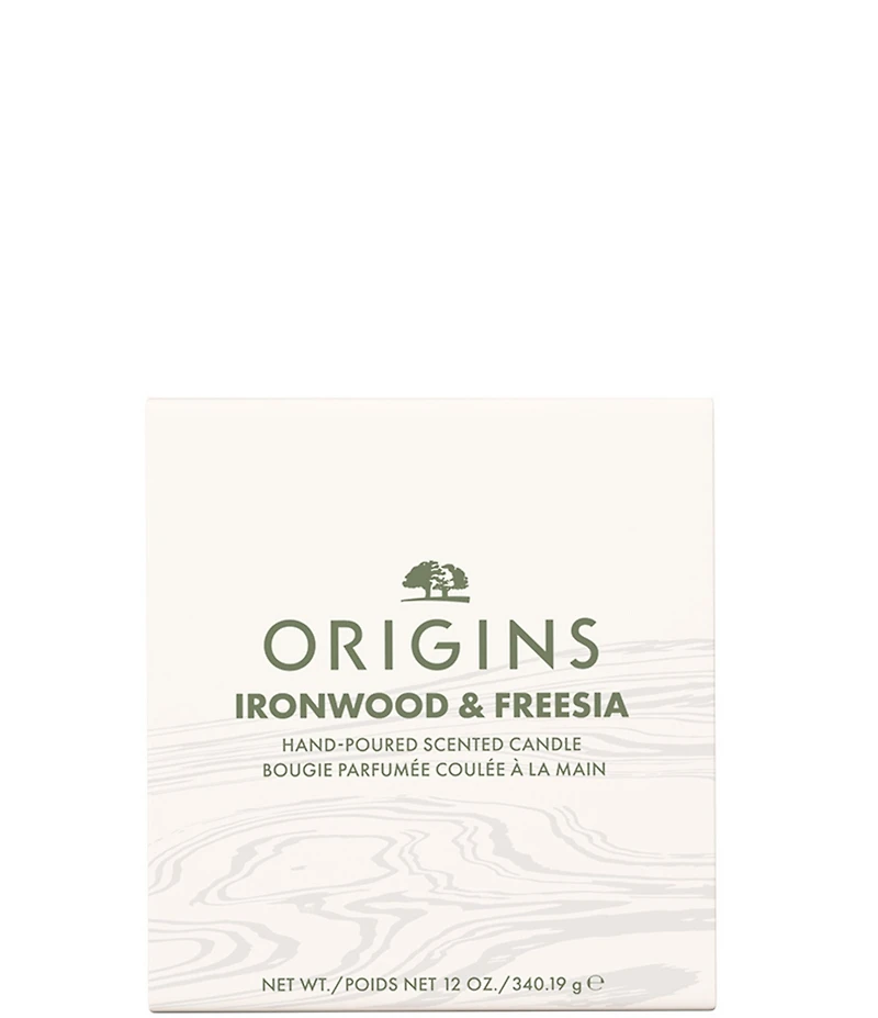 Origins Ironwood & Freesia Hand-Poured Scented Candle, 10 oz.