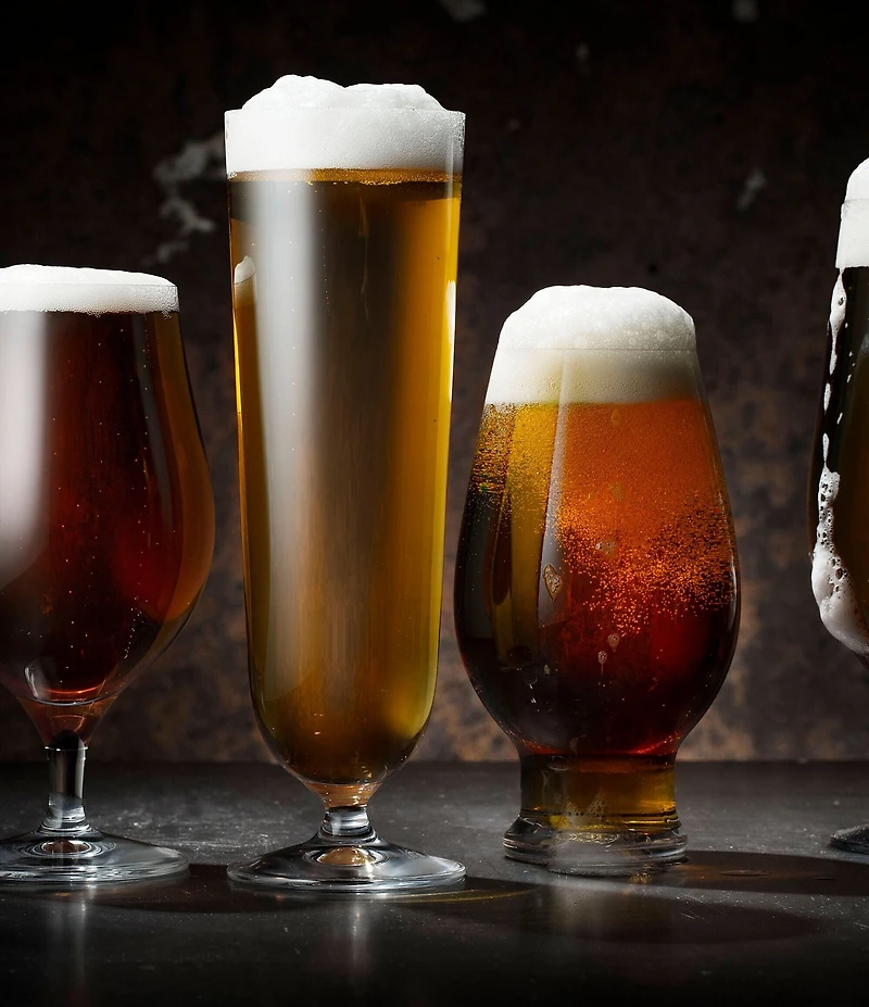 Orrefors Pilsner Beer Glass, Set of 4