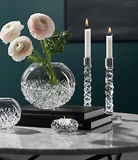 Orrefors Carat Stainless Steel Candlestick, Pair