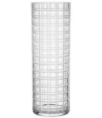 Orrefors Cut In Number Checkered Vase Tall