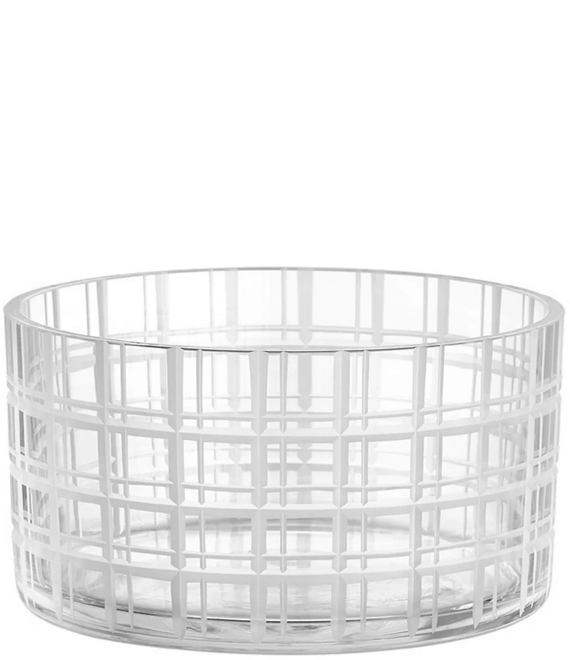 Orrefors Cut In Number Small Checkered Bowl