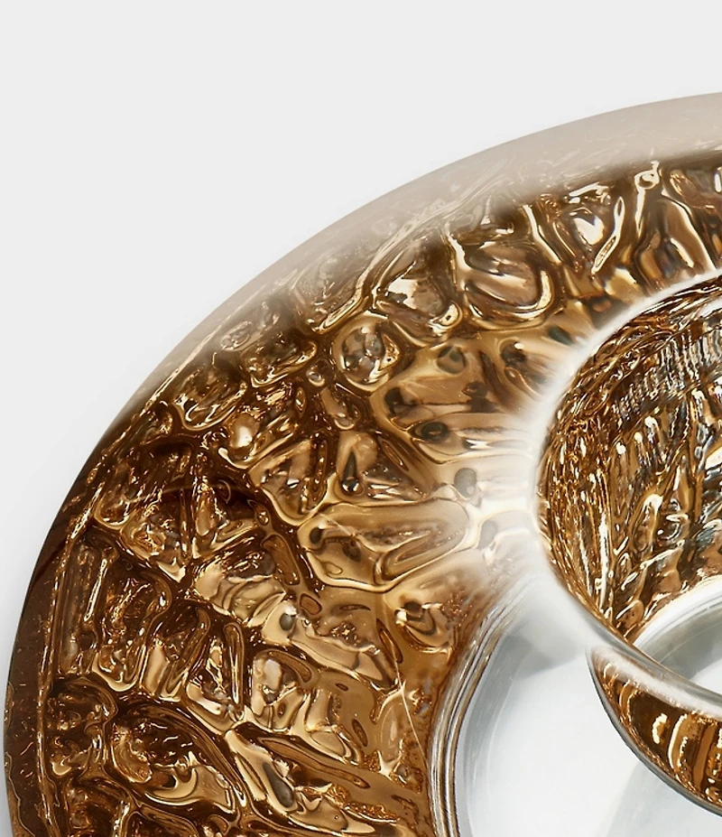 Orrefors Discus Gold Votive