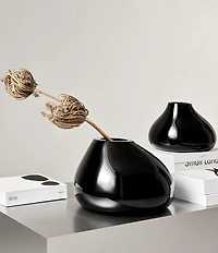Orrefors Ebon Black Vase