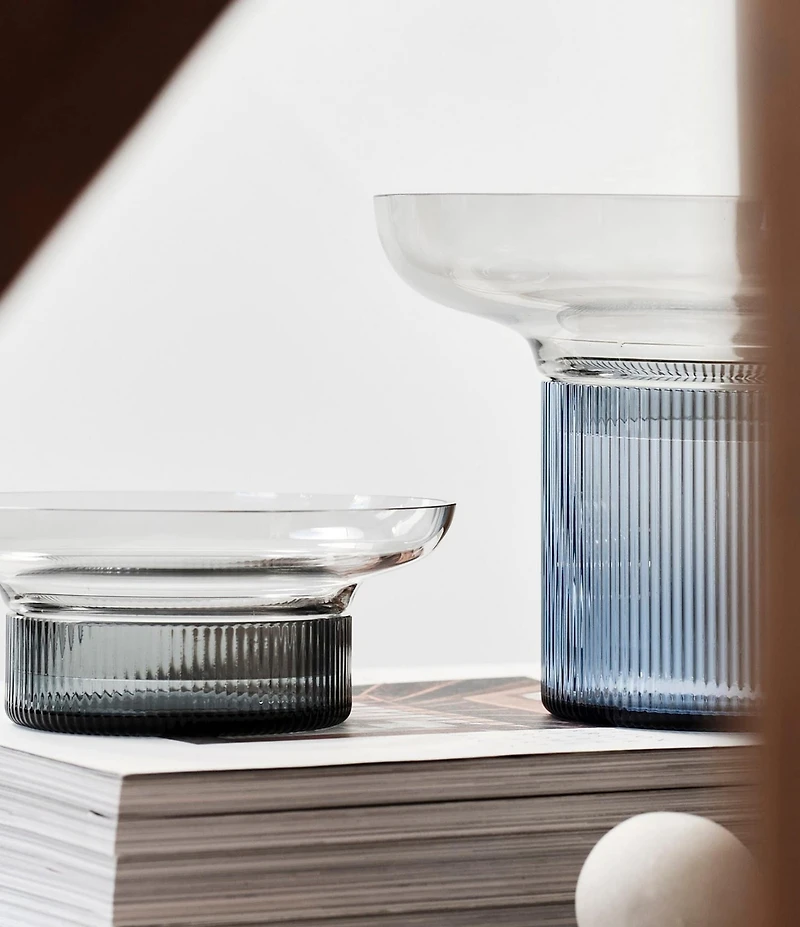 Orrefors Ensemble Blue / Gray Medium Vase