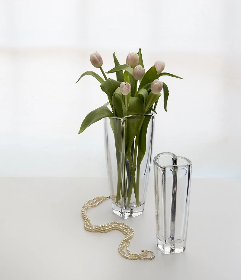 Orrefors Heart Bud Crystal Vase