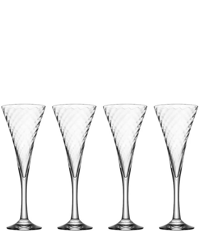 Orrefors Helena Champagne Glasses, Set of 4