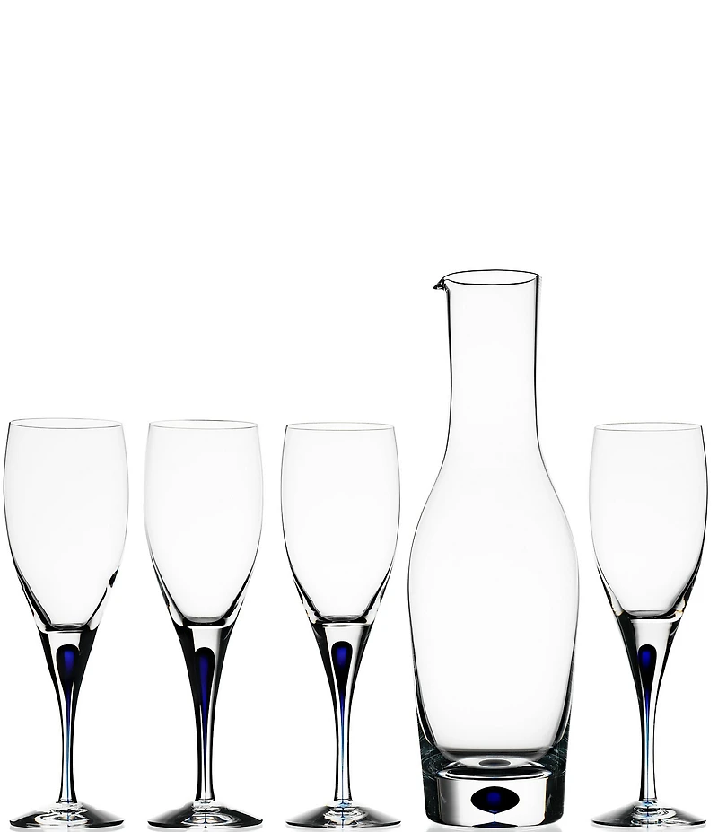 Orrefors Intermezzo Blue Drop Decanter