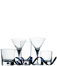 Orrefors Intermezzo Blue Drop Double Old Fashioned Glass, Set of 2