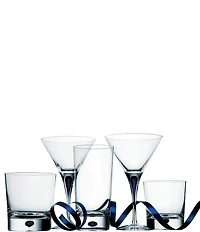 Orrefors Intermezzo Blue Old Fashioned Whiskey Glass, Pair