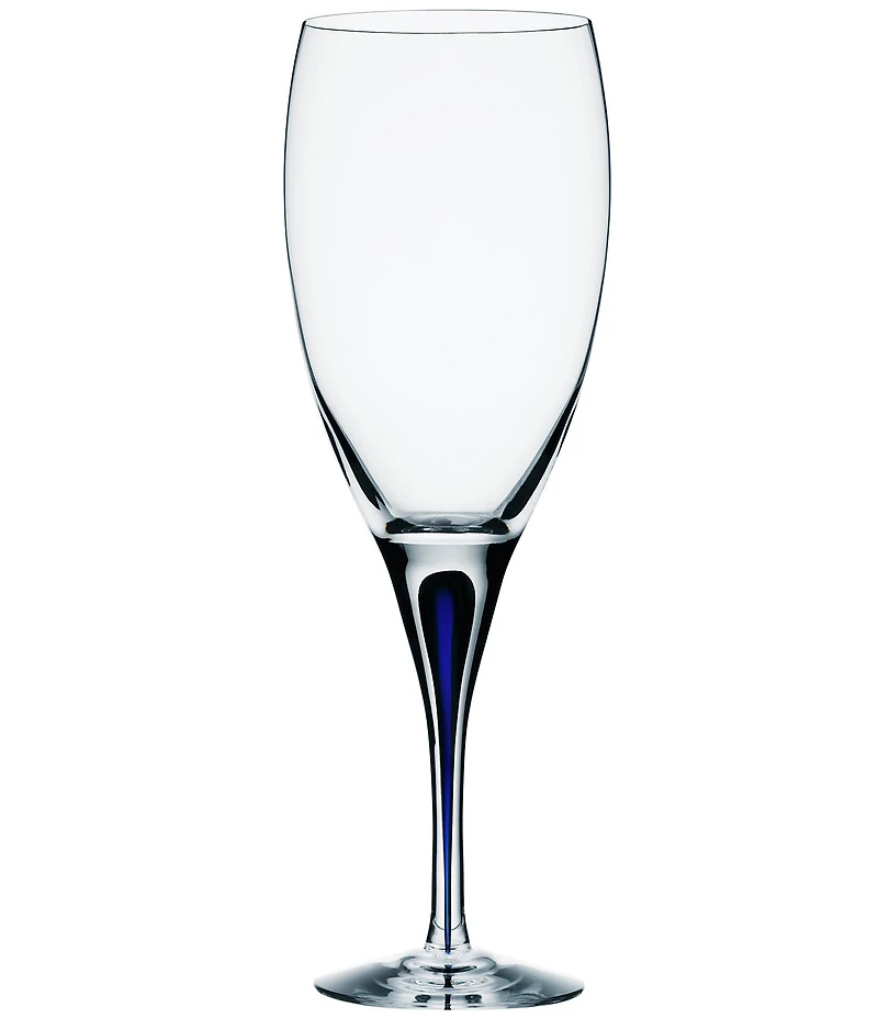 Orrefors Intermezzo Blue White Wine Glass