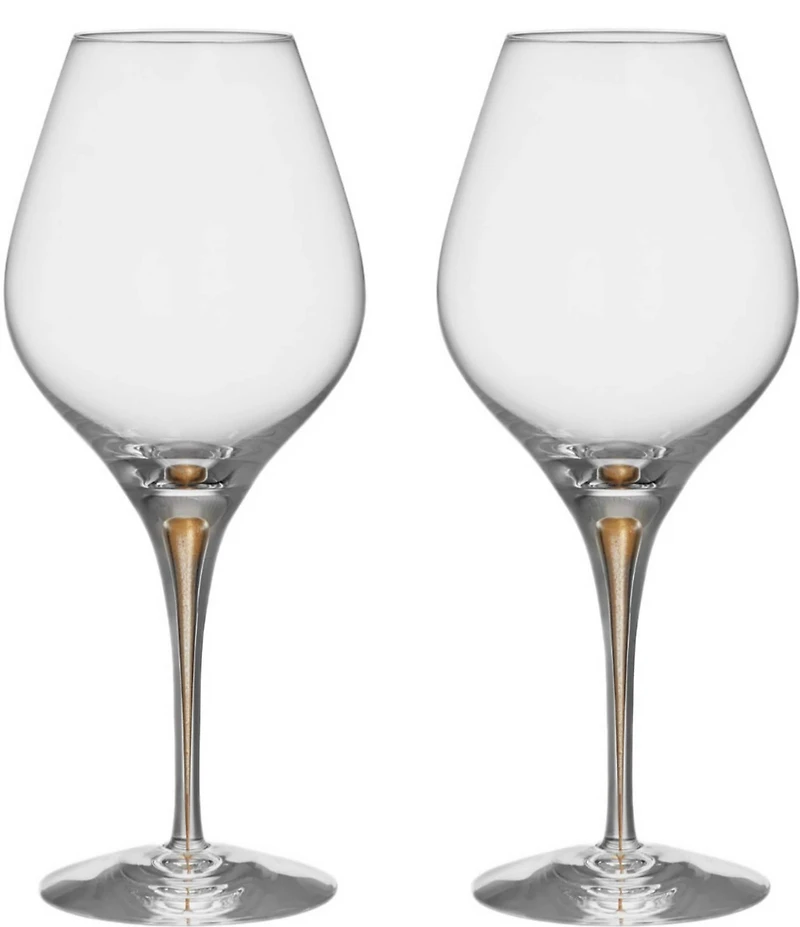 Orrefors Intermezzo Gold Aroma Glasses, Set of 2