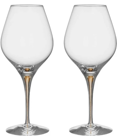 Orrefors Intermezzo Gold Aroma Glasses, Set of 2