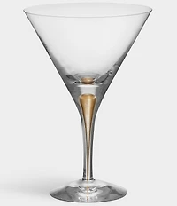 Orrefors Intermezzo Gold Martini Glasses, Set of 2