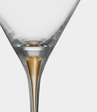 Orrefors Intermezzo Gold Martini Glasses, Set of 2
