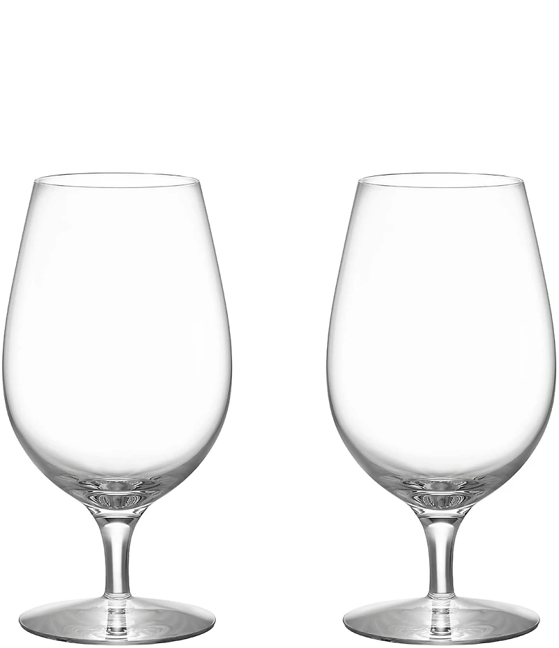 Orrefors Merlot Beer Iced Beverage Glasses, Set of 2