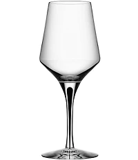 Orrefors Metropol Black Crystal White Wine Glass, Set of 2