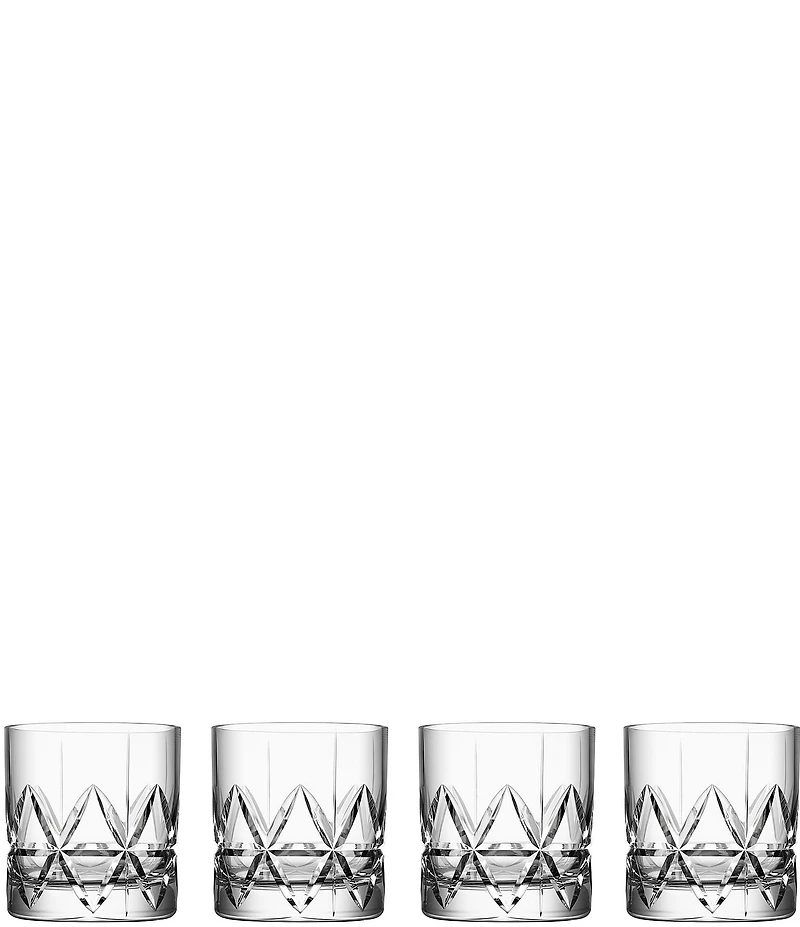 Orrefors Peak Old Fashioned Glass, Set of 4