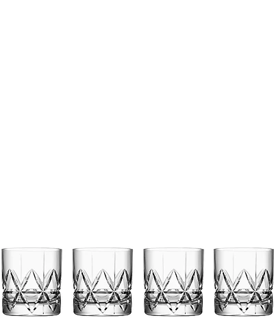 Orrefors Peak Old Fashioned Glass, Set of 4