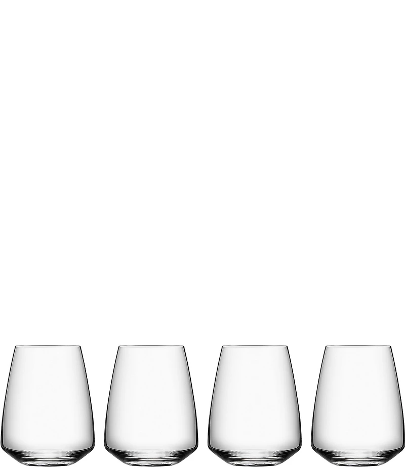 Orrefors Pulse Stemless Wine Glass, Set of 4