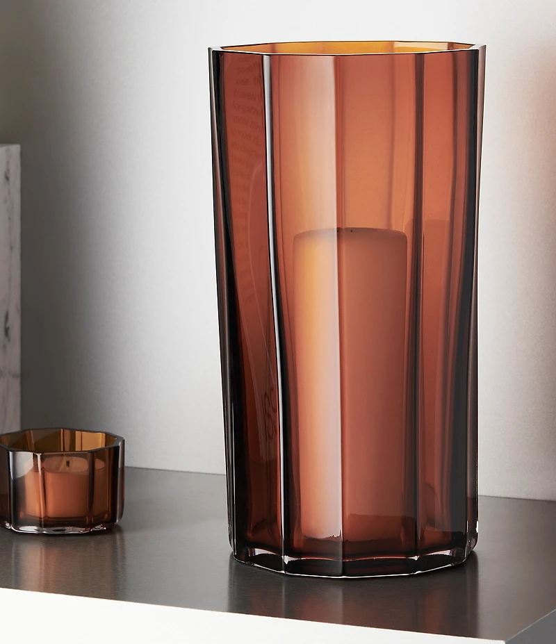 Orrefors Reed Hurricane Lamp Vase