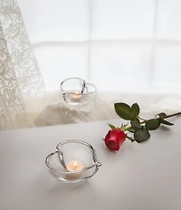 Orrefors Small Crystal Heart Bowl Votive