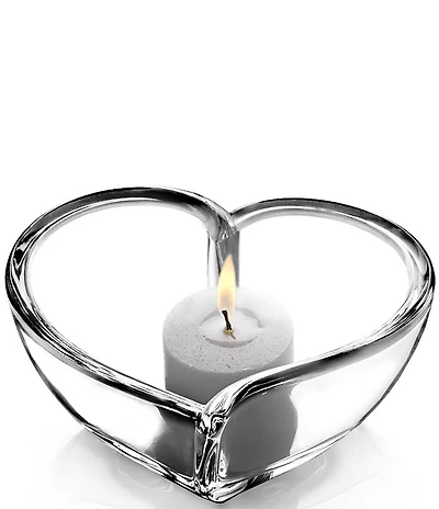 Orrefors Small Crystal Heart Bowl Votive