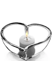 Orrefors Small Crystal Heart Bowl Votive