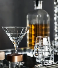 Orrefors Street Hand-Cut Crystal Martini Glass, Set of 2