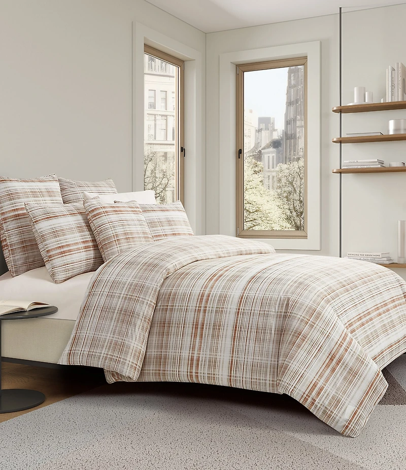 Oscar/Oliver Pascal Mini-Plaid Duvet Cover Mini Set