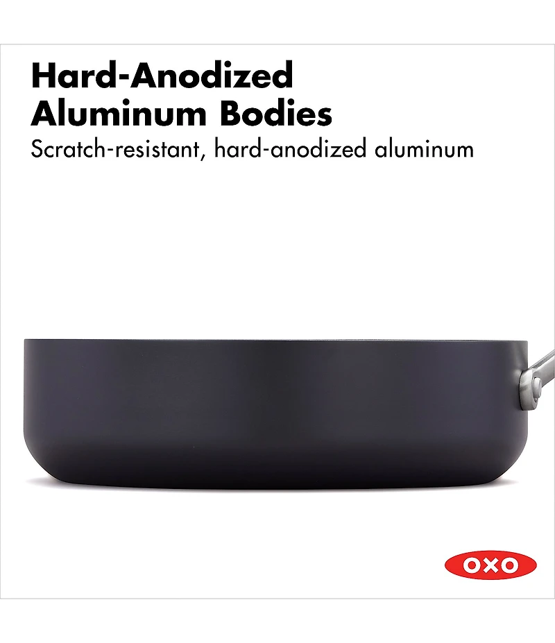 OXO Ceramic Professional Non-Stick 3-Quart Saute Pan with Lid