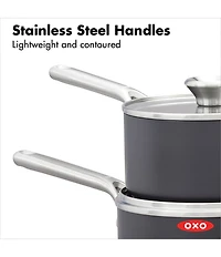 OXO Ceramic Professional Non-Stick 4-Piece Saucepan Set