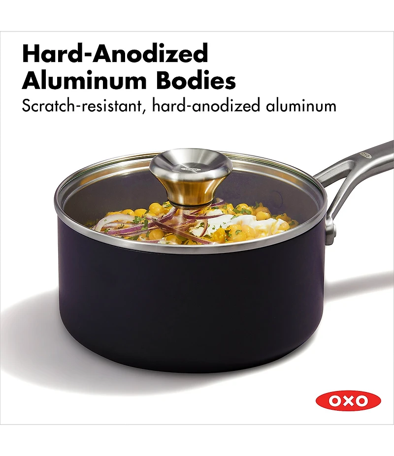 OXO Ceramic Professional Non-Stick 4-Piece Saucepan Set