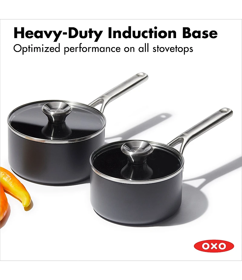 OXO Ceramic Professional Non-Stick 4-Piece Saucepan Set