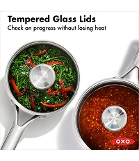 OXO Ceramic Professional Non-Stick 4-Piece Saucepan Set