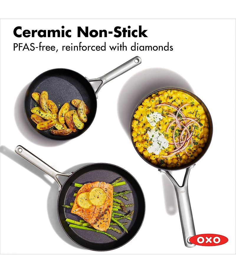OXO Ceramic Professional Non-Stick 5-Piece Cookware Set