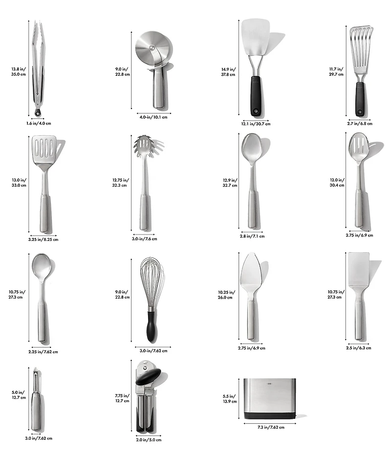 OXO Steel 15-Piece Kitchen Tool Set