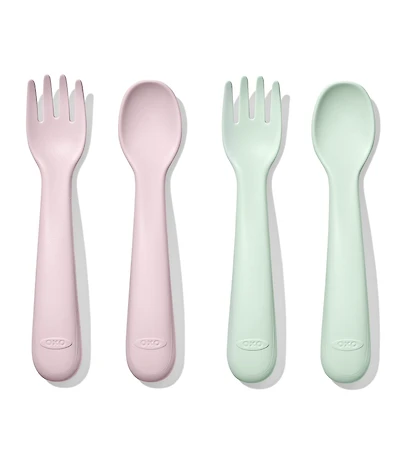 OXO Tot Plastic Fork & Spoon 4-Pack