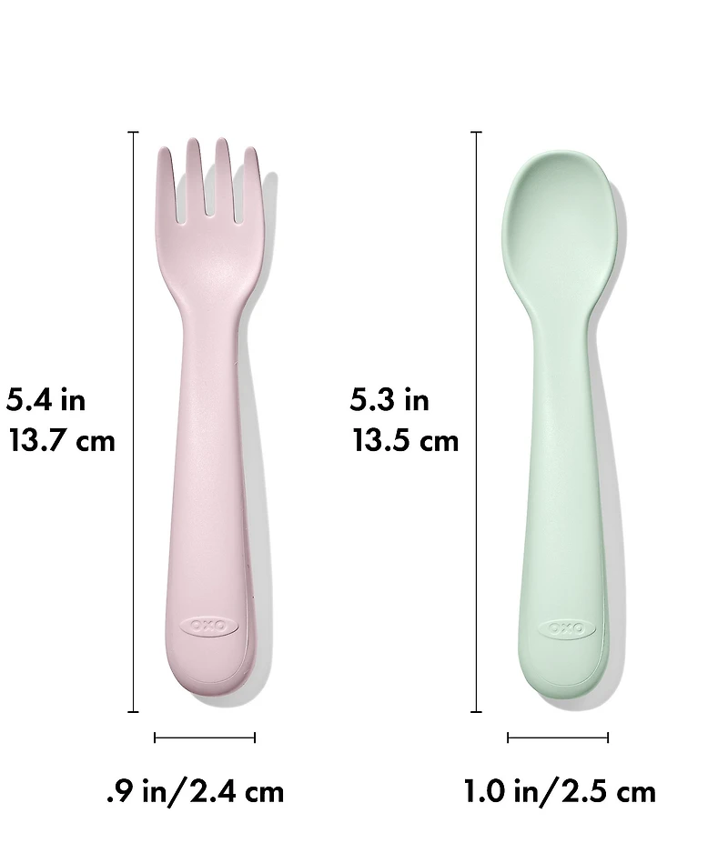 OXO Tot Plastic Fork & Spoon 4-Pack