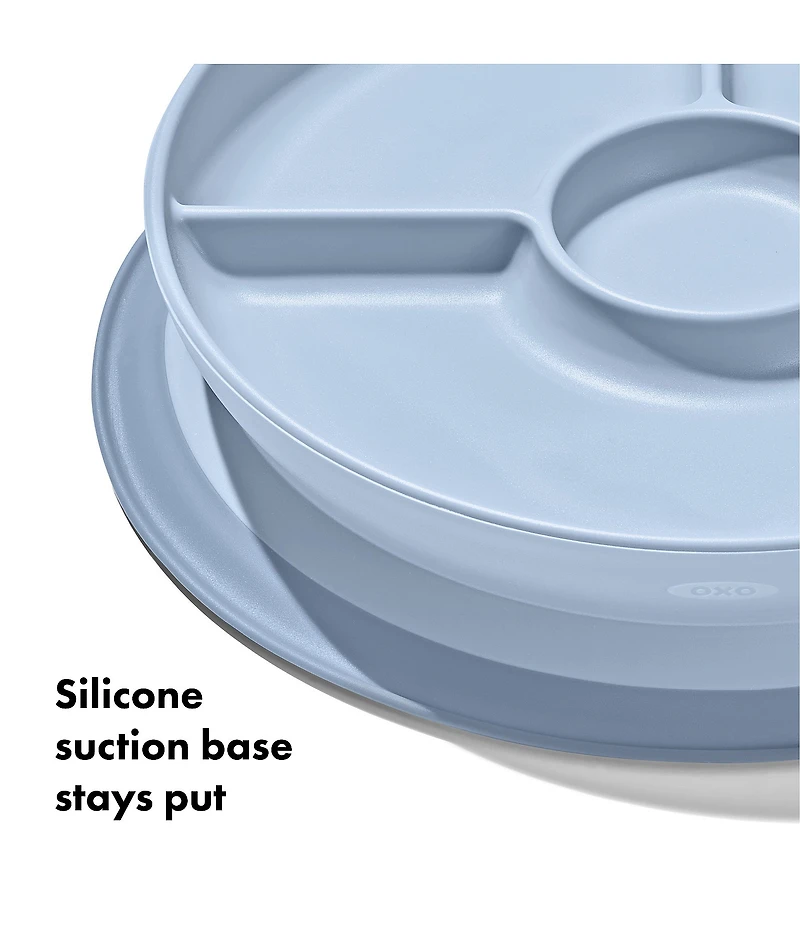 OXO Tot Stick & Stay Suction Divided Plate