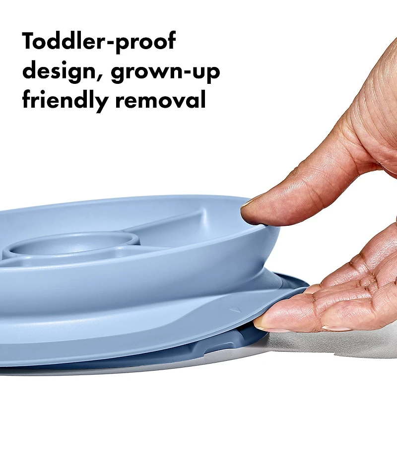 OXO Tot Stick & Stay Suction Divided Plate