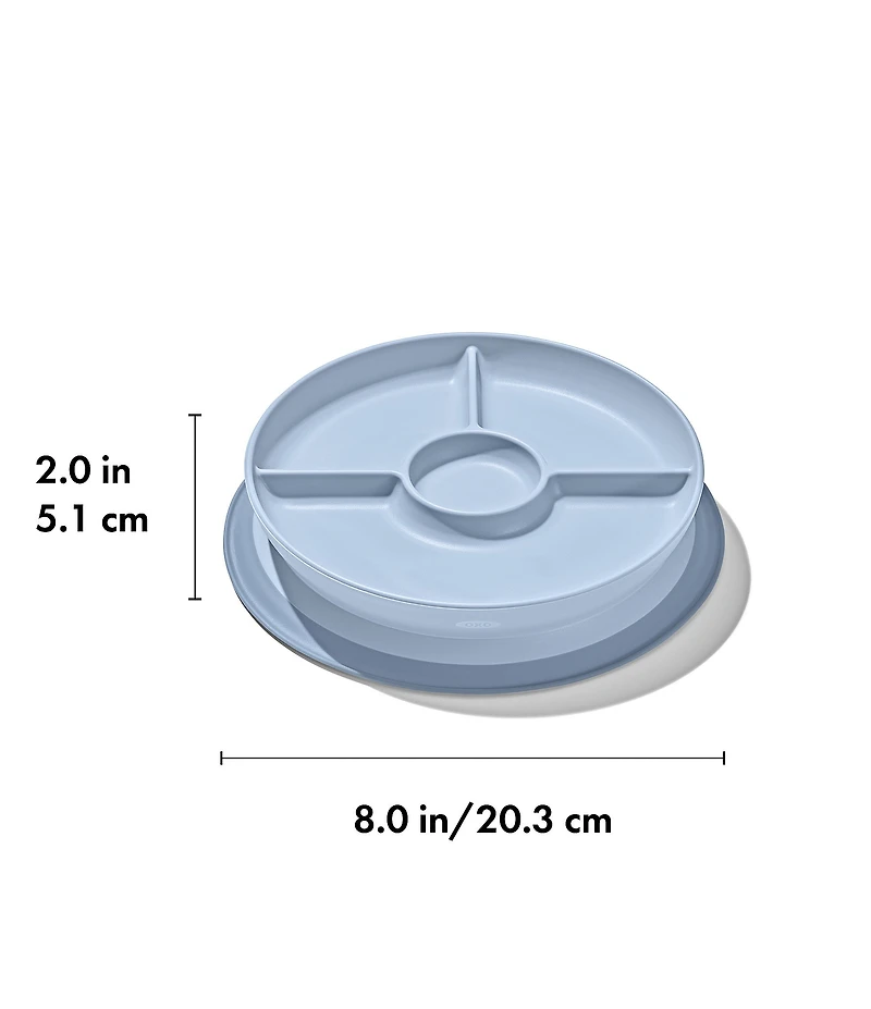 OXO Tot Stick & Stay Suction Divided Plate