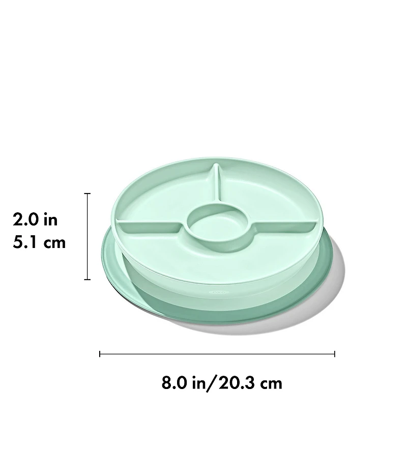 OXO Tot Stick & Stay Suction Divided Plate