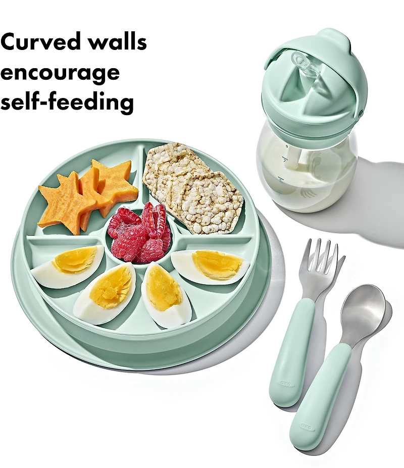 OXO Tot Stick & Stay Suction Divided Plate