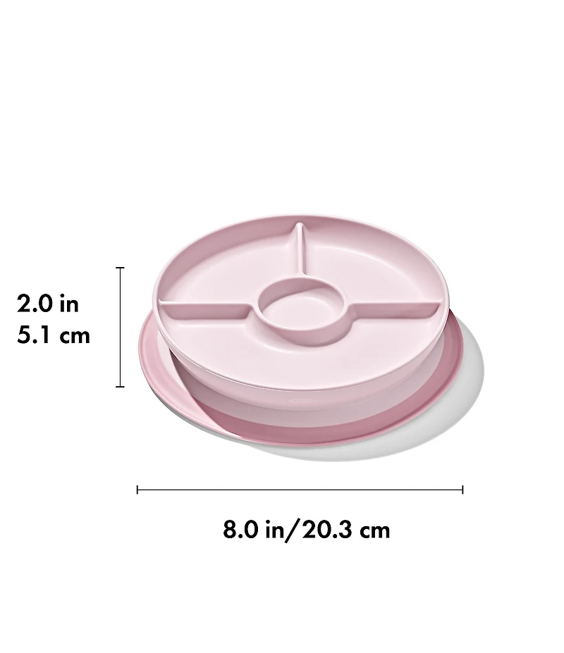 OXO Tot Stick & Stay Suction Divided Plate