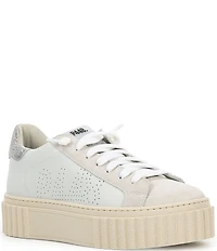 P448 Creeper Leather Platform Sneakers