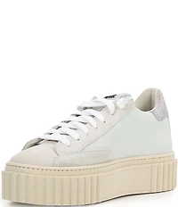 P448 Creeper Leather Platform Sneakers