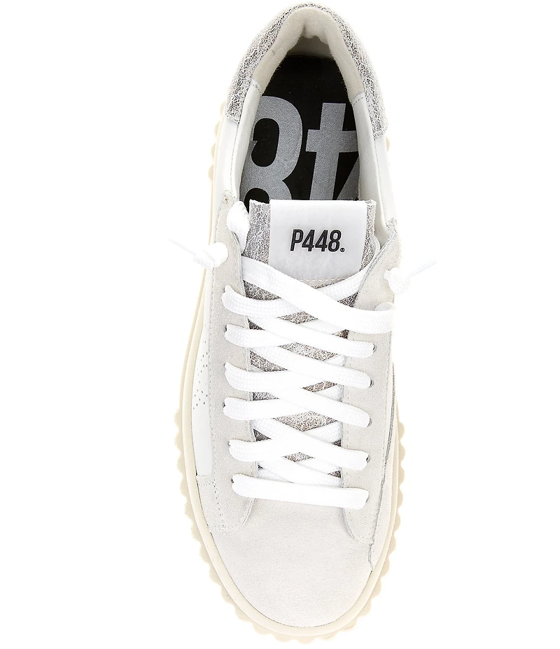 P448 Creeper Leather Platform Sneakers