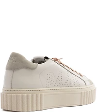 P448 Creeper Leather and Suede Platform Sneakers