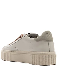 P448 Creeper Leather and Suede Platform Sneakers