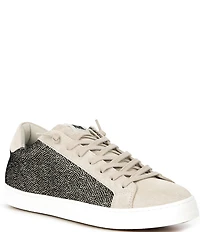 P448 John Fabric and Suede Lace Up Sneakers